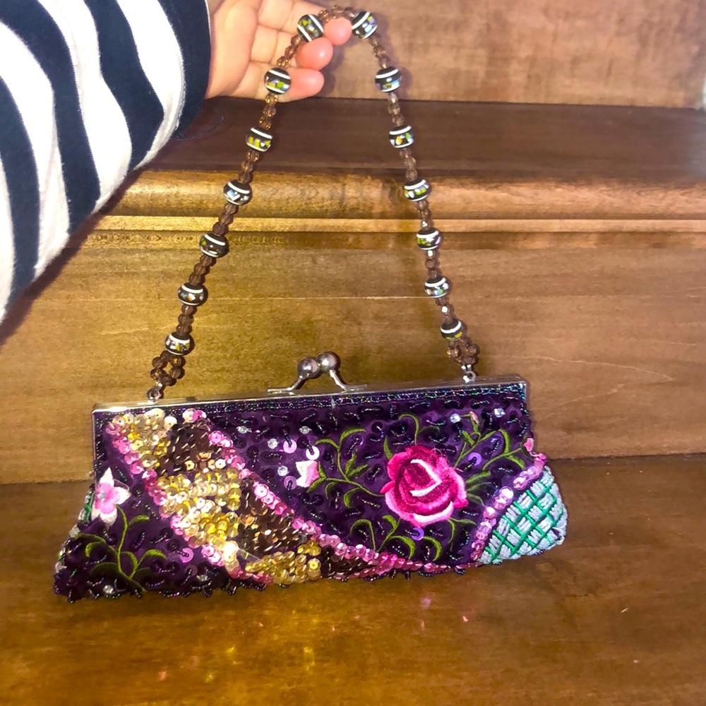 Vintage Aldo beaded evening purse.